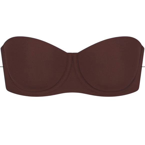 SKIMS Fits Everybody Strapless Bra Espresso Brown 36D NWT - Picture 2 of 6